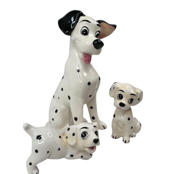 VTG Disney 101 Dalmatians 1960's‎ Japan Ceramic Figurines Set Of 3 Hand-Painted - Picture 3 of 16